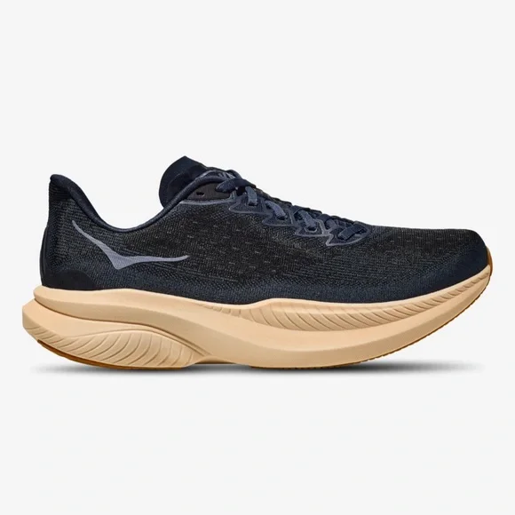 Hoka Men's Dark Blue and Beige Athletic Shoes - Picture 1 of 8